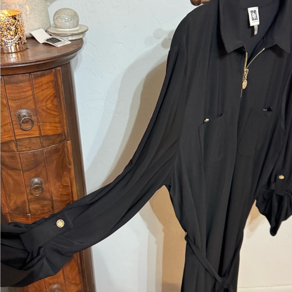 Anne Klein Black Long Sleeve Dress - Picture 3 of 5